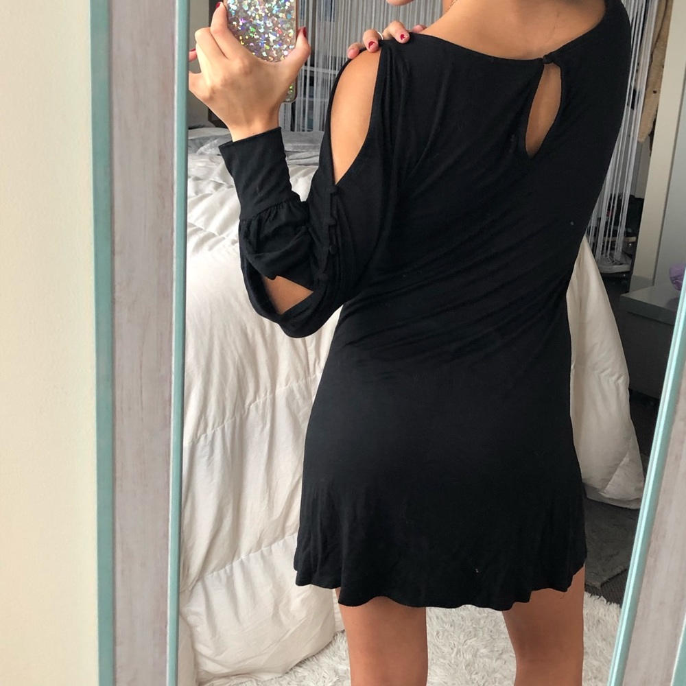 Slit Bell Sleeve 60's Sexy Little Mini Dress
